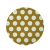 White And Yellow Polka Dot Round Rug-grizzshop