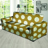 White And Yellow Polka Dot Sofa Cover-grizzshop