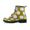 White And Yellow Polka Dot Women's Boots-grizzshop