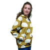 White And Yellow Polka Dot Women's Hoodie-grizzshop