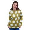 White And Yellow Polka Dot Women's Hoodie-grizzshop