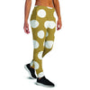 White And Yellow Polka Dot Women's Joggers-grizzshop