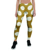 White And Yellow Polka Dot Women's Leggings-grizzshop