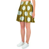 White And Yellow Polka Dot Women's Skirt-grizzshop