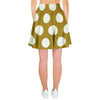 White And Yellow Polka Dot Women's Skirt-grizzshop