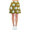 White And Yellow Polka Dot Women's Skirt-grizzshop