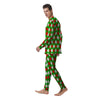 White Argyle And Green Red Print Pattern Men's Pajamas-grizzshop