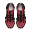 White Bandana And Black Red Print Black Gym Shoes-grizzshop