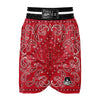 White Bandana And Black Red Print Boxing Shorts-grizzshop