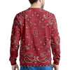 White Bandana And Black Red Print Men's Sweatshirt-grizzshop