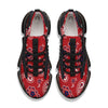 White Bandana And Blue Red Print Black Gym Shoes-grizzshop