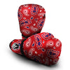 White Bandana And Blue Red Print Boxing Gloves-grizzshop