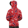 White Bandana And Blue Red Print Men's Hoodie-grizzshop