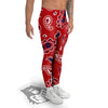 White Bandana And Blue Red Print Men's Leggings-grizzshop