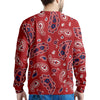 White Bandana And Blue Red Print Men's Sweatshirt-grizzshop