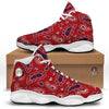 White Bandana And Blue Red Print White Basketball Shoes-grizzshop