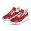 White Bandana And Blue Red Print White Running Shoes-grizzshop