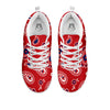 White Bandana And Blue Red Print White Sneaker-grizzshop