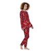 White Bandana And Blue Red Print Women's Pajamas-grizzshop