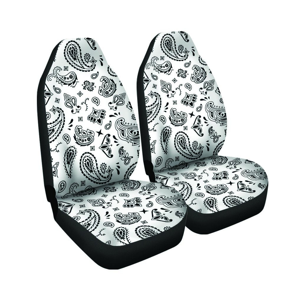 White Bandana Car Seat Covers-grizzshop