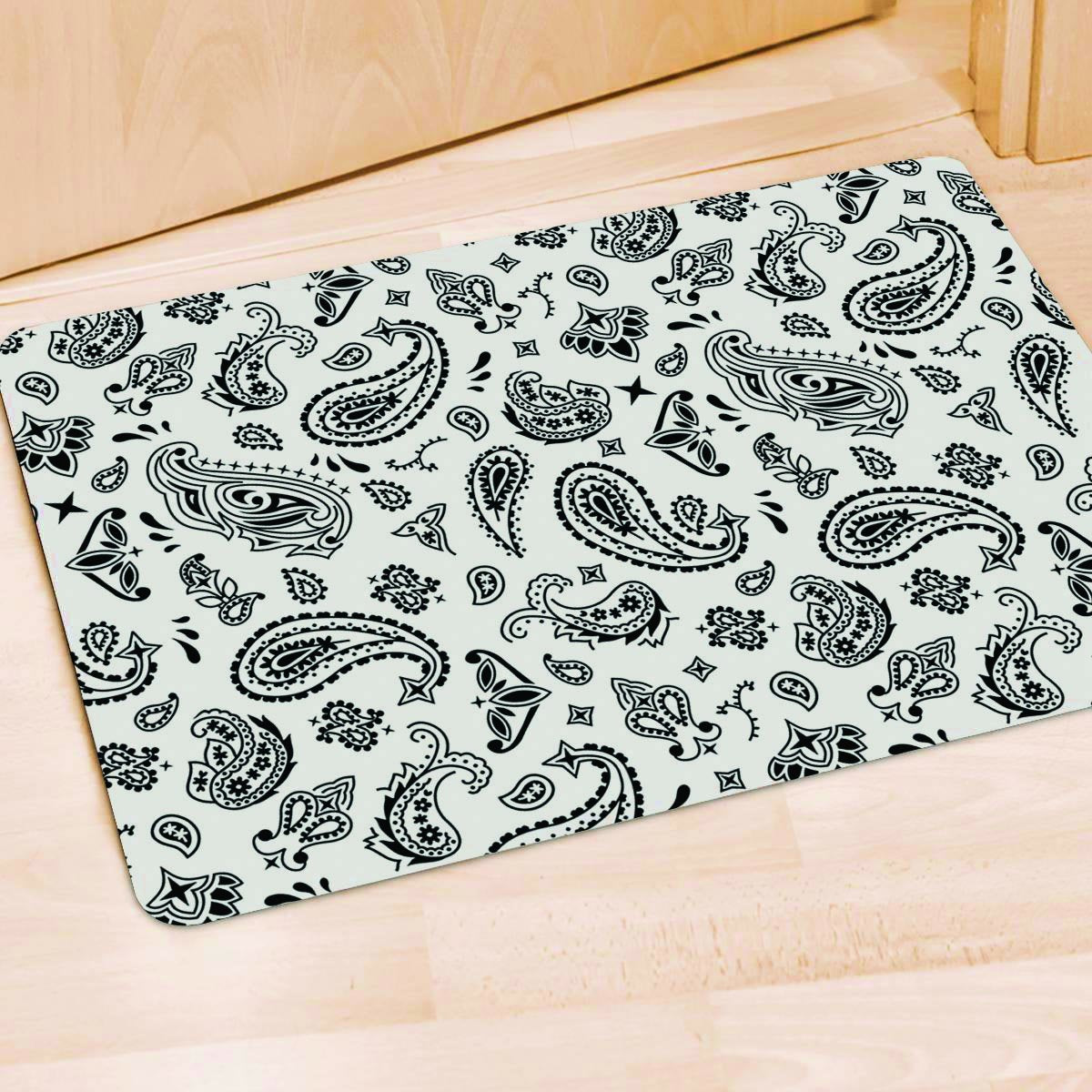 White Bandana Door Mat-grizzshop