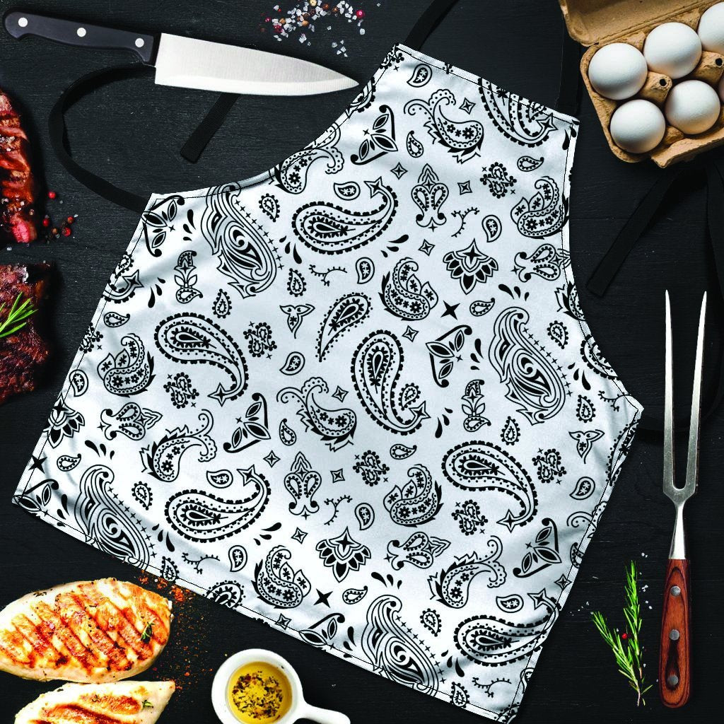 White Bandana Men's Apron-grizzshop