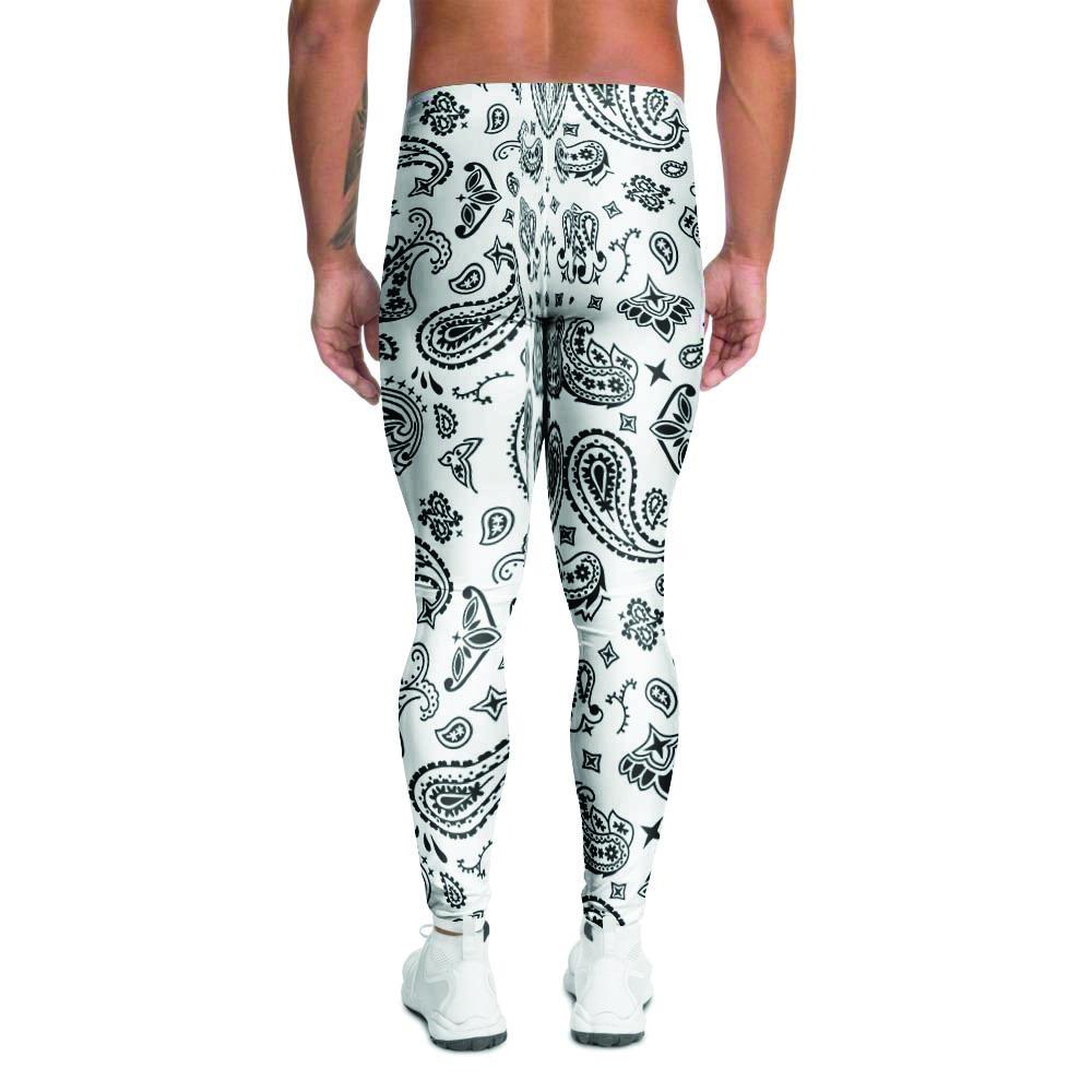 White Bandana Men's Leggings-grizzshop