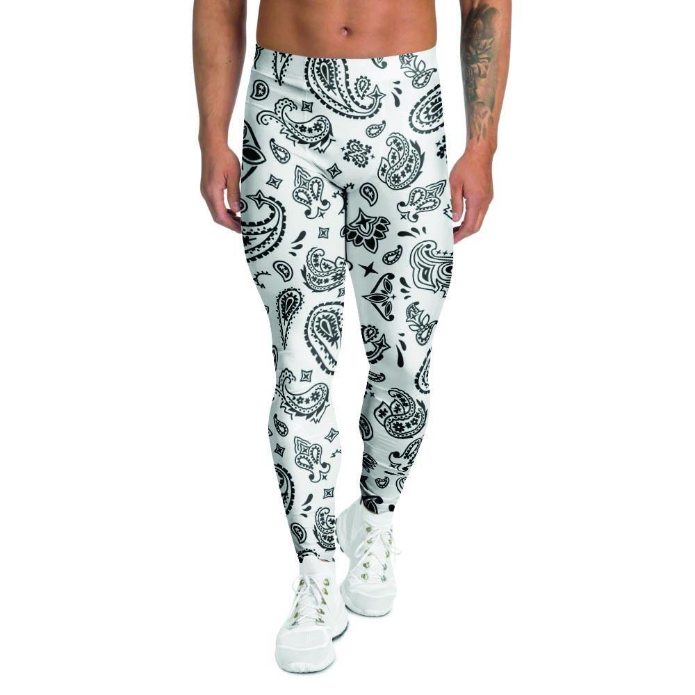 White Bandana Men's Leggings-grizzshop