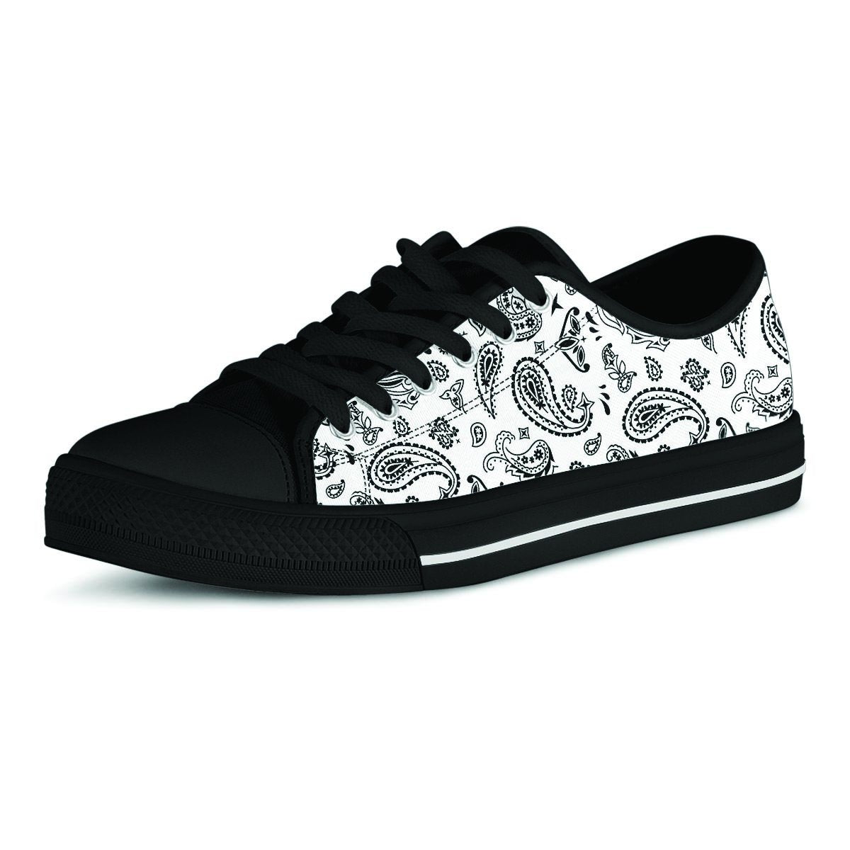 White Bandana Men's Low Top Shoes-grizzshop