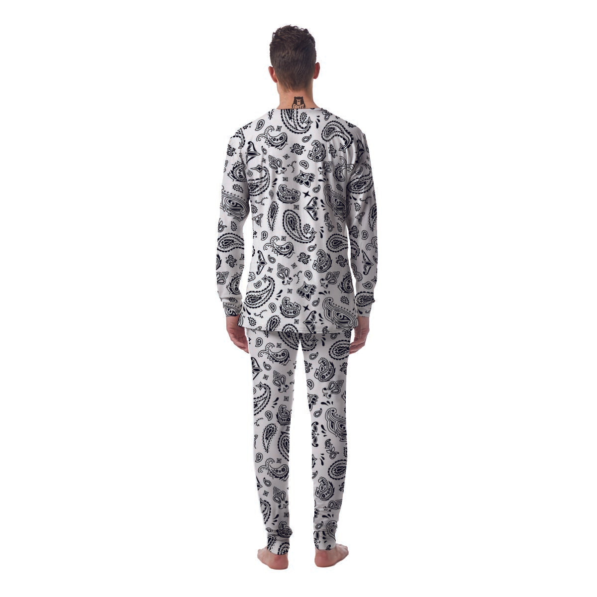 White Bandana Men's Pajamas-grizzshop