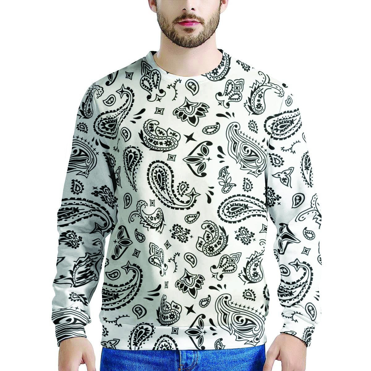 White Bandana Men's Sweatshirt-grizzshop