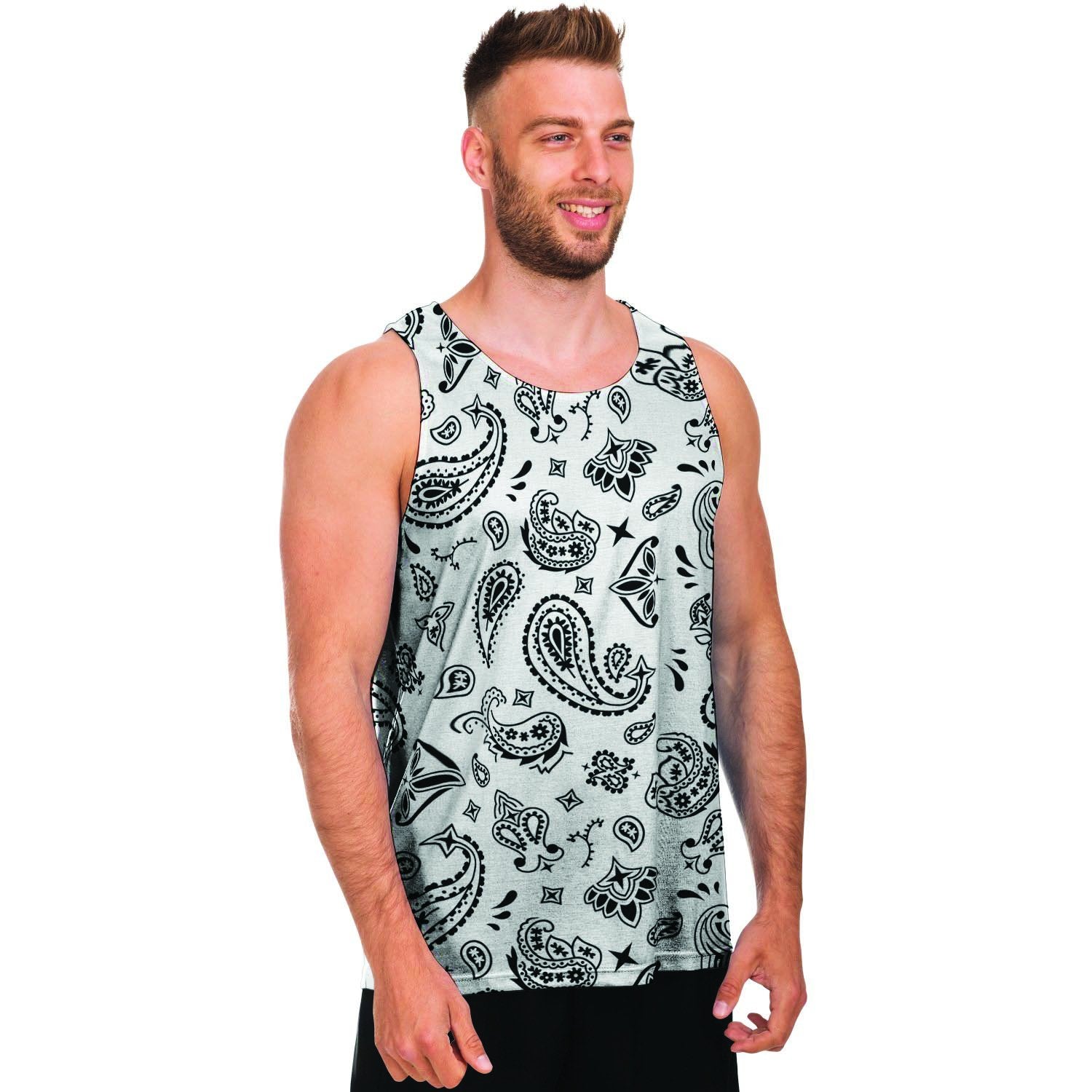 White Bandana Men's Tank Tops-grizzshop