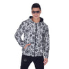 White Bandana Men's Zip Up Hoodie-grizzshop