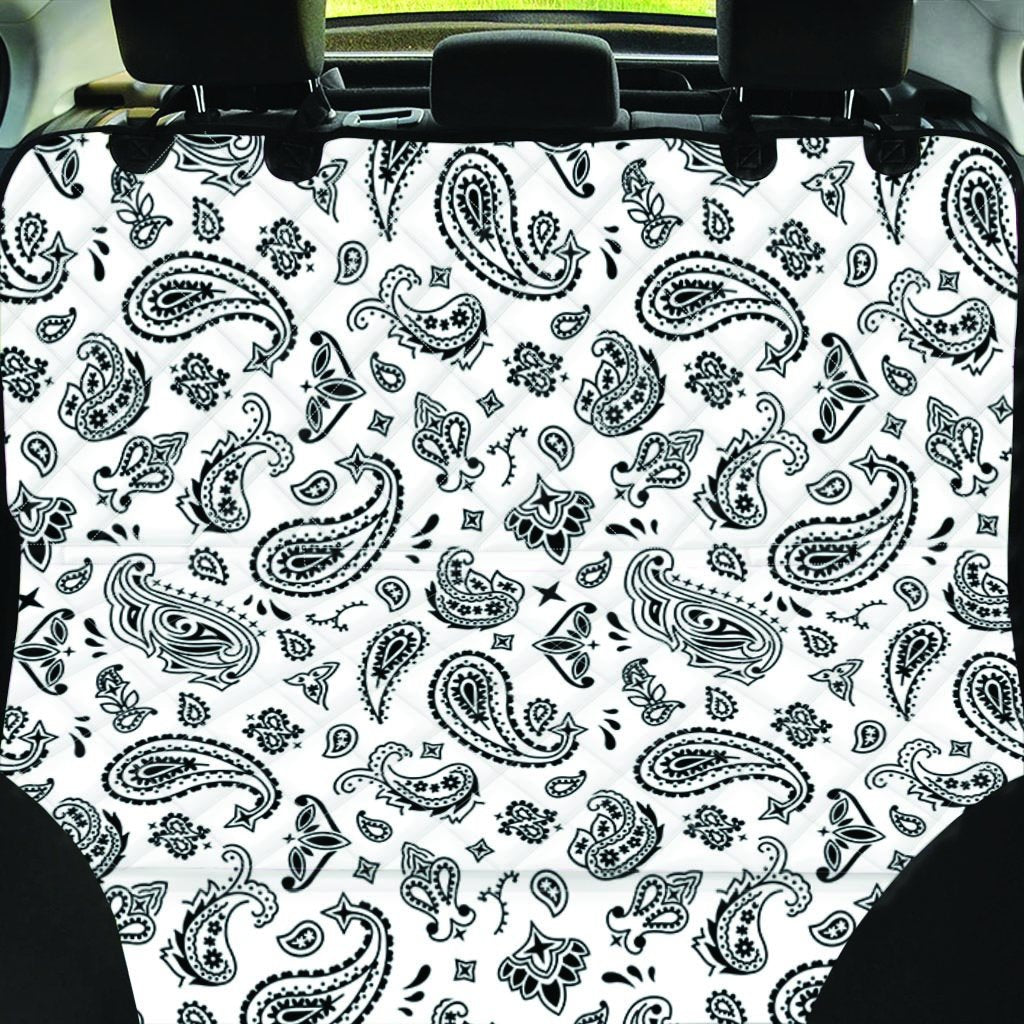 White Bandana Pet Car Seat Cover-grizzshop