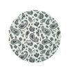 White Bandana Round Rug-grizzshop