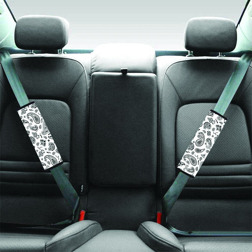 White Bandana Seat Belt Cover-grizzshop