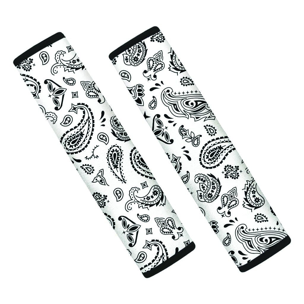 White Bandana Seat Belt Cover-grizzshop