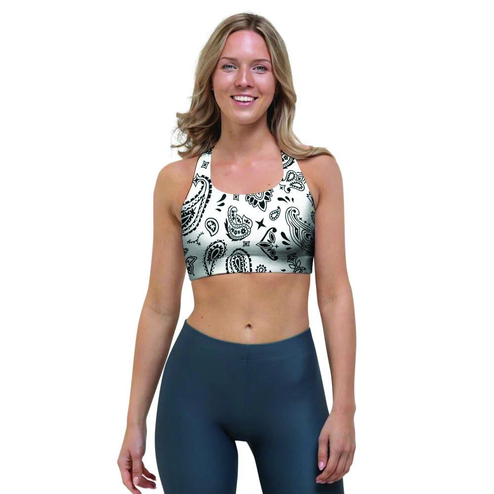 White Bandana Sports Bra-grizzshop