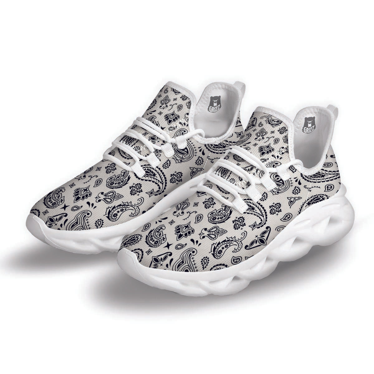 White Bandana White Running Shoes-grizzshop