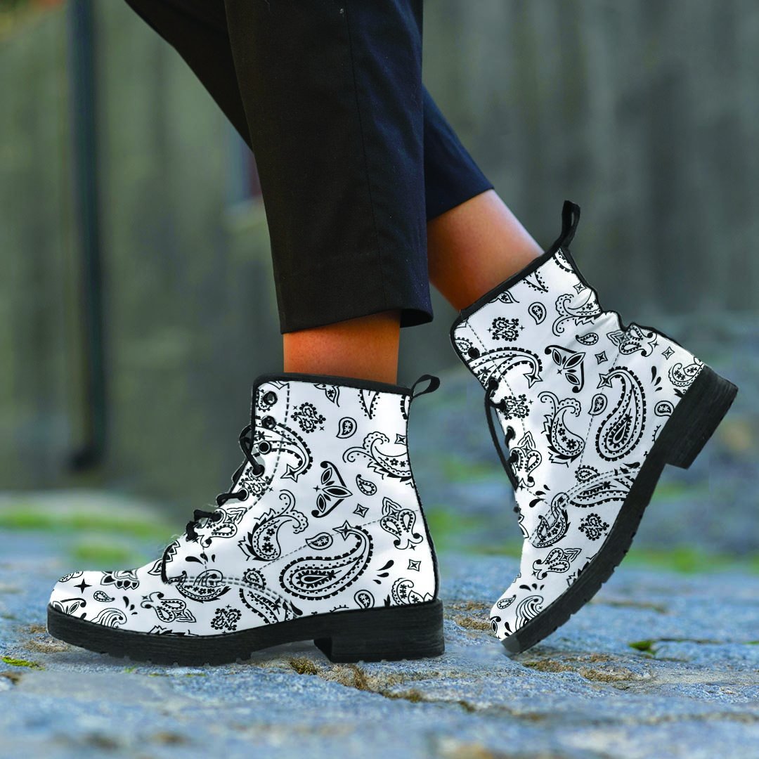 White Bandana Women's Boots-grizzshop