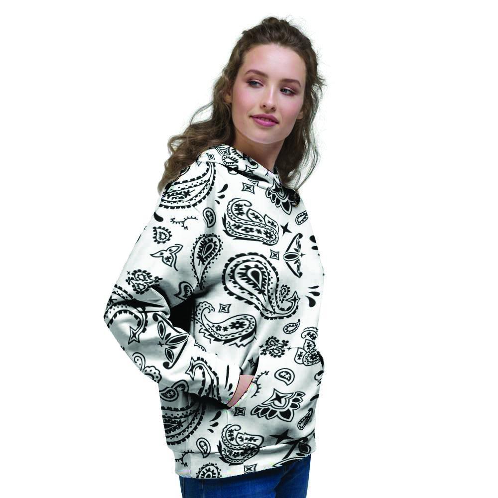 White Bandana Women's Hoodie-grizzshop