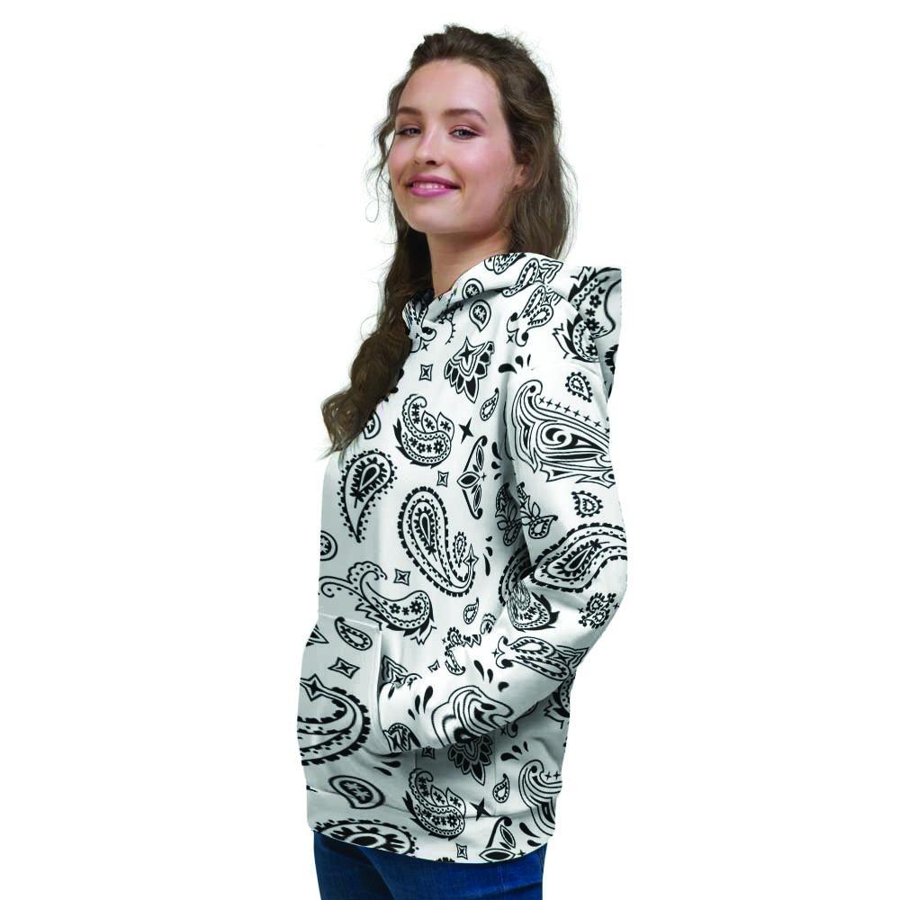 White Bandana Women's Hoodie-grizzshop