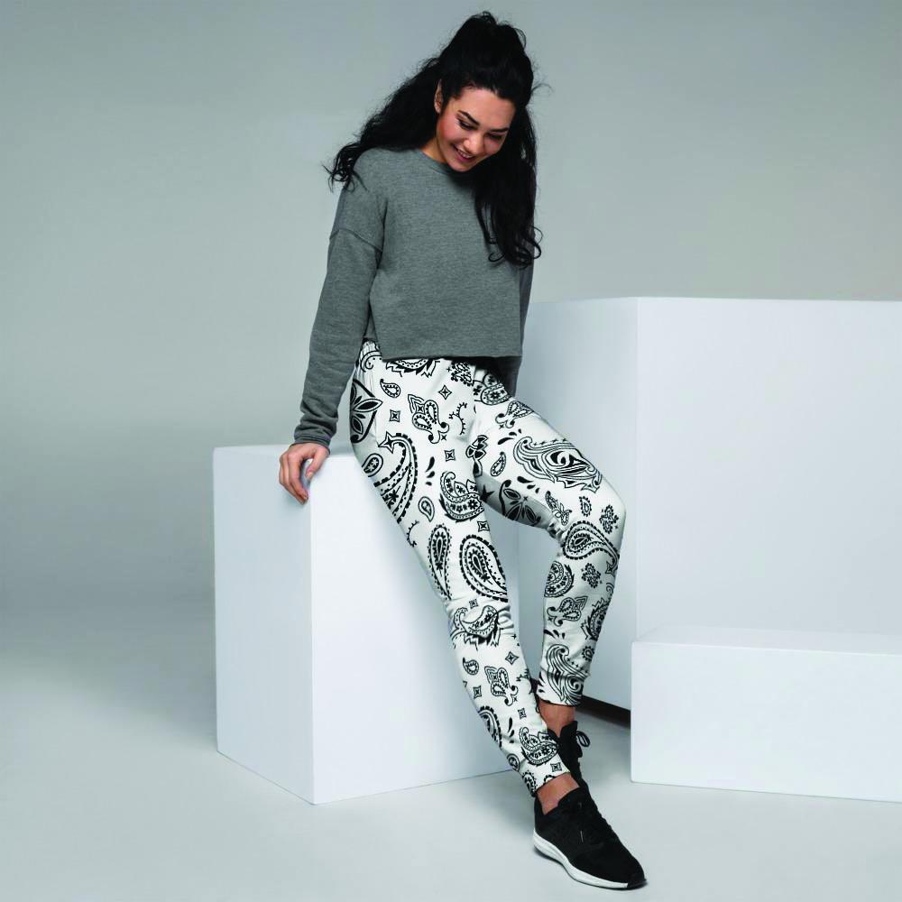 White Bandana Women's Joggers-grizzshop