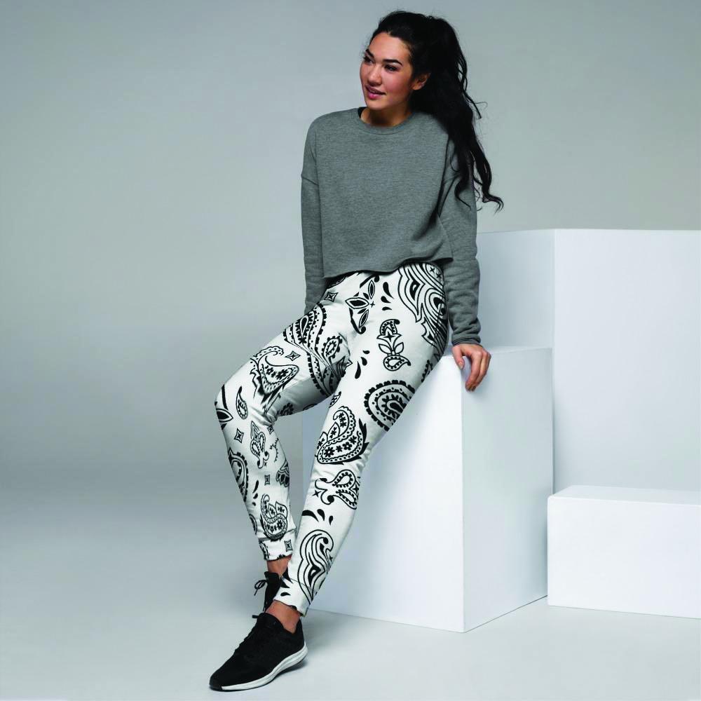 White Bandana Women's Joggers-grizzshop