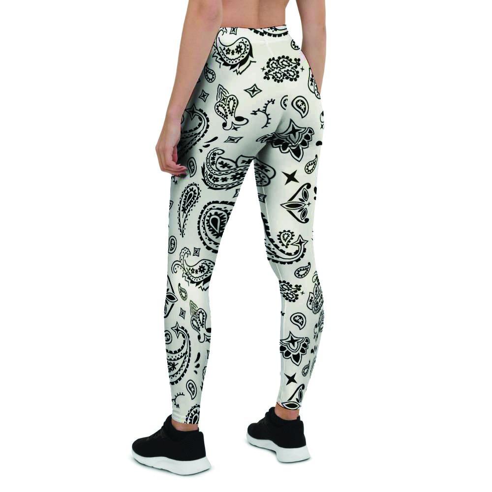 White Bandana Women's Leggings-grizzshop