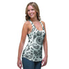 White Bandana Women's Racerback Tank Top-grizzshop