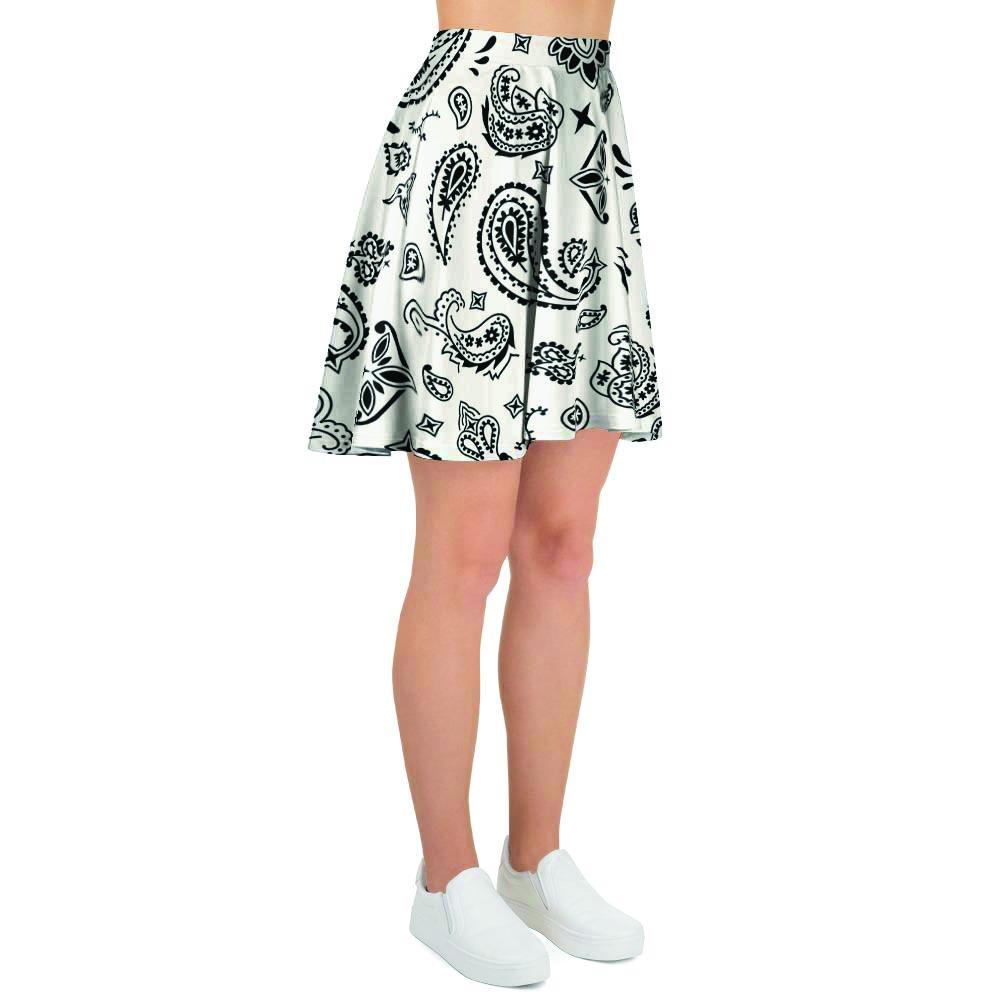 White Bandana Women's Skirt-grizzshop