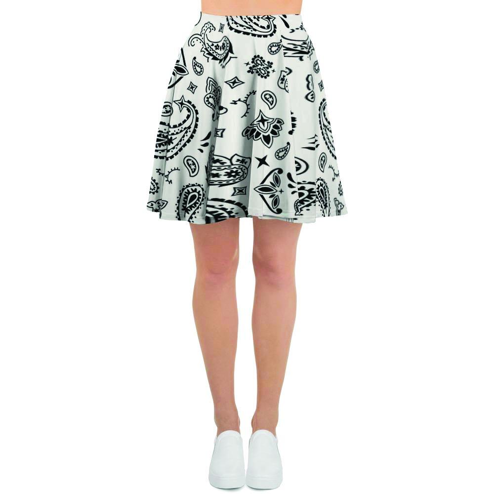 White Bandana Women's Skirt-grizzshop