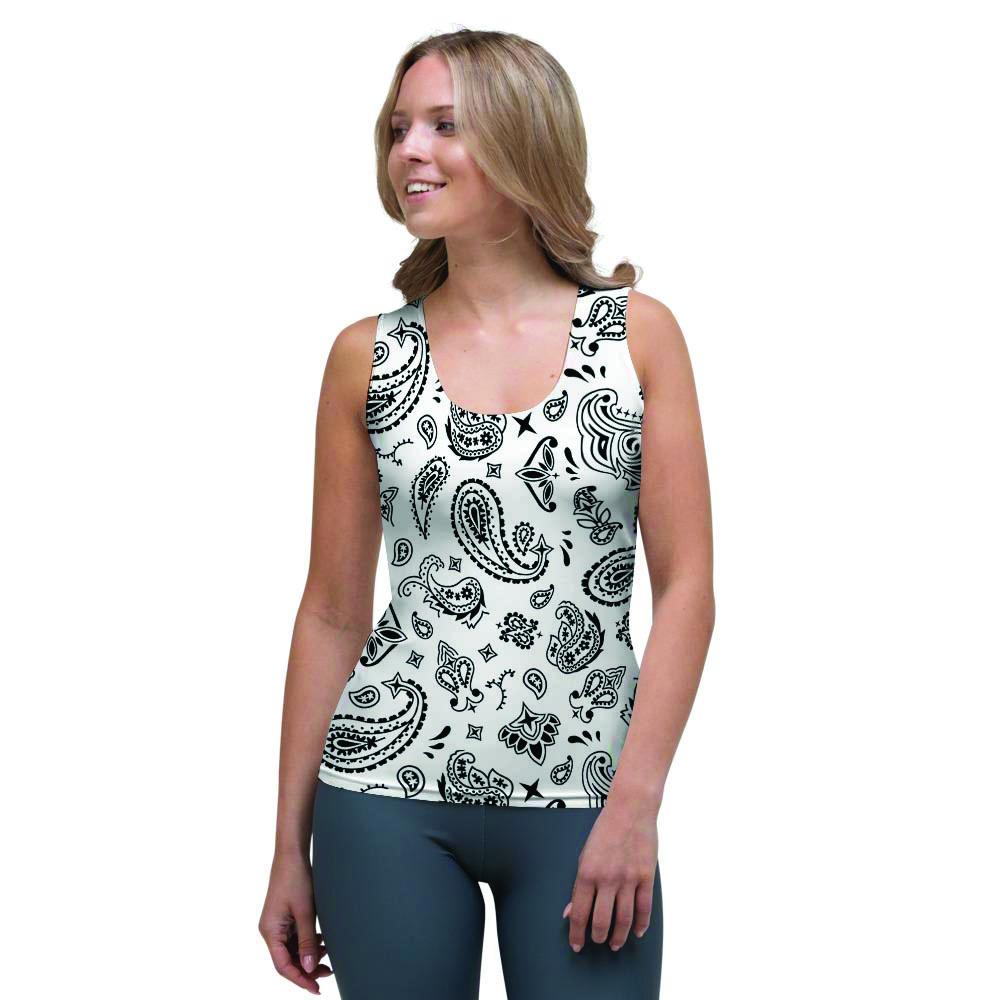 White Bandana Women's Tank Top-grizzshop