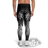 White Bengal Tiger Monochrome Print Men's Leggings-grizzshop